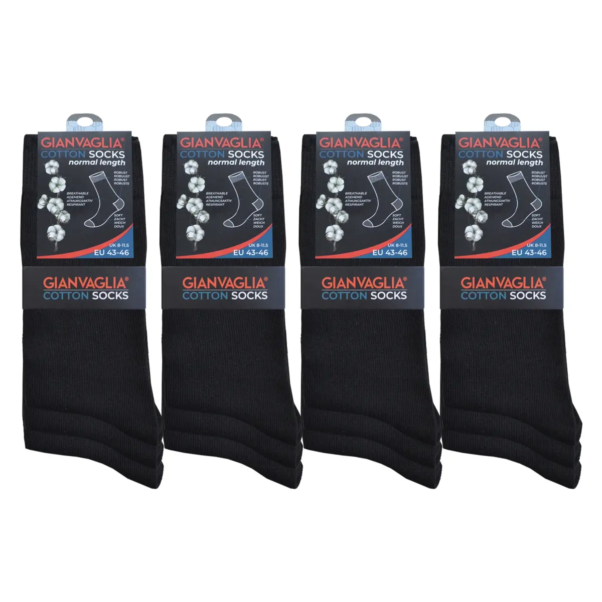 Gianvaglia 12-paar sokken dames & heren - Katoenen Goedkope sokken - Multipack witte sokken heren en dames Gianvaglia 12-paar sokken dames & heren - Katoenen Goedkope sokken - Multipack witte sokken heren en dames