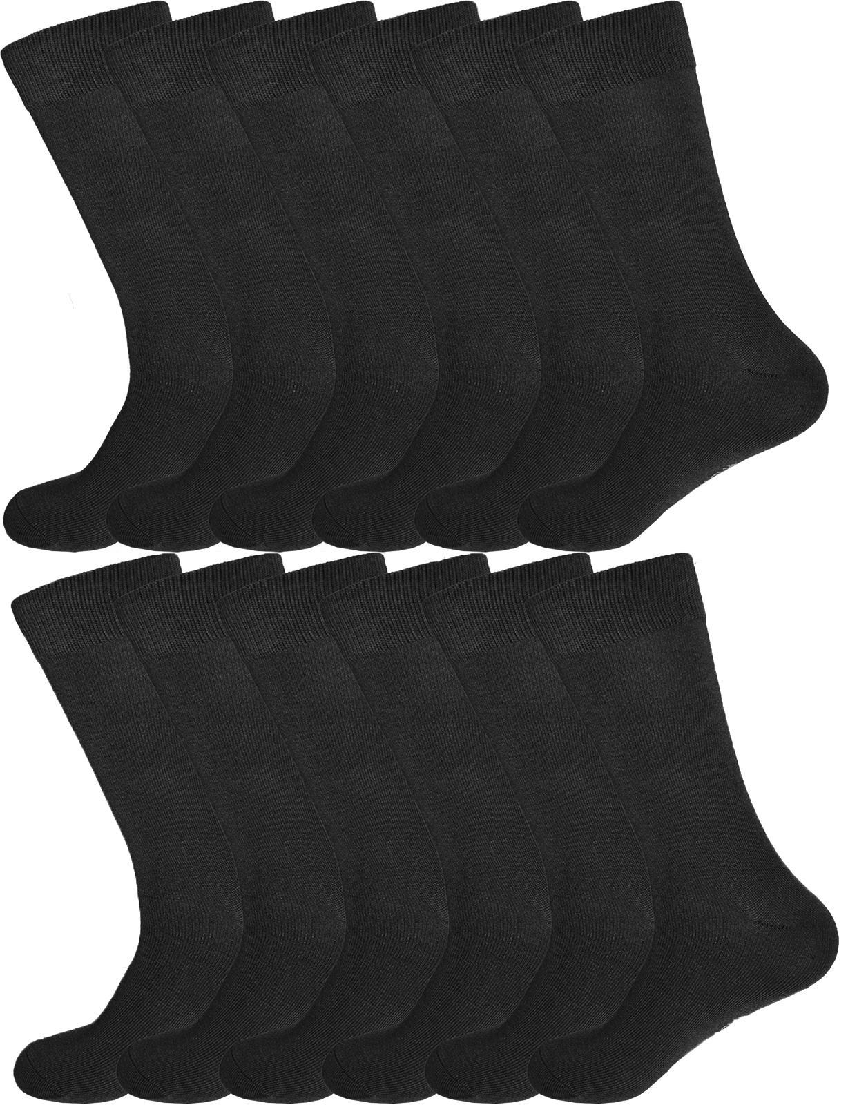 Gianvaglia 12-paar Katoenen sokken basic - Zwart - Wit - dames en heren