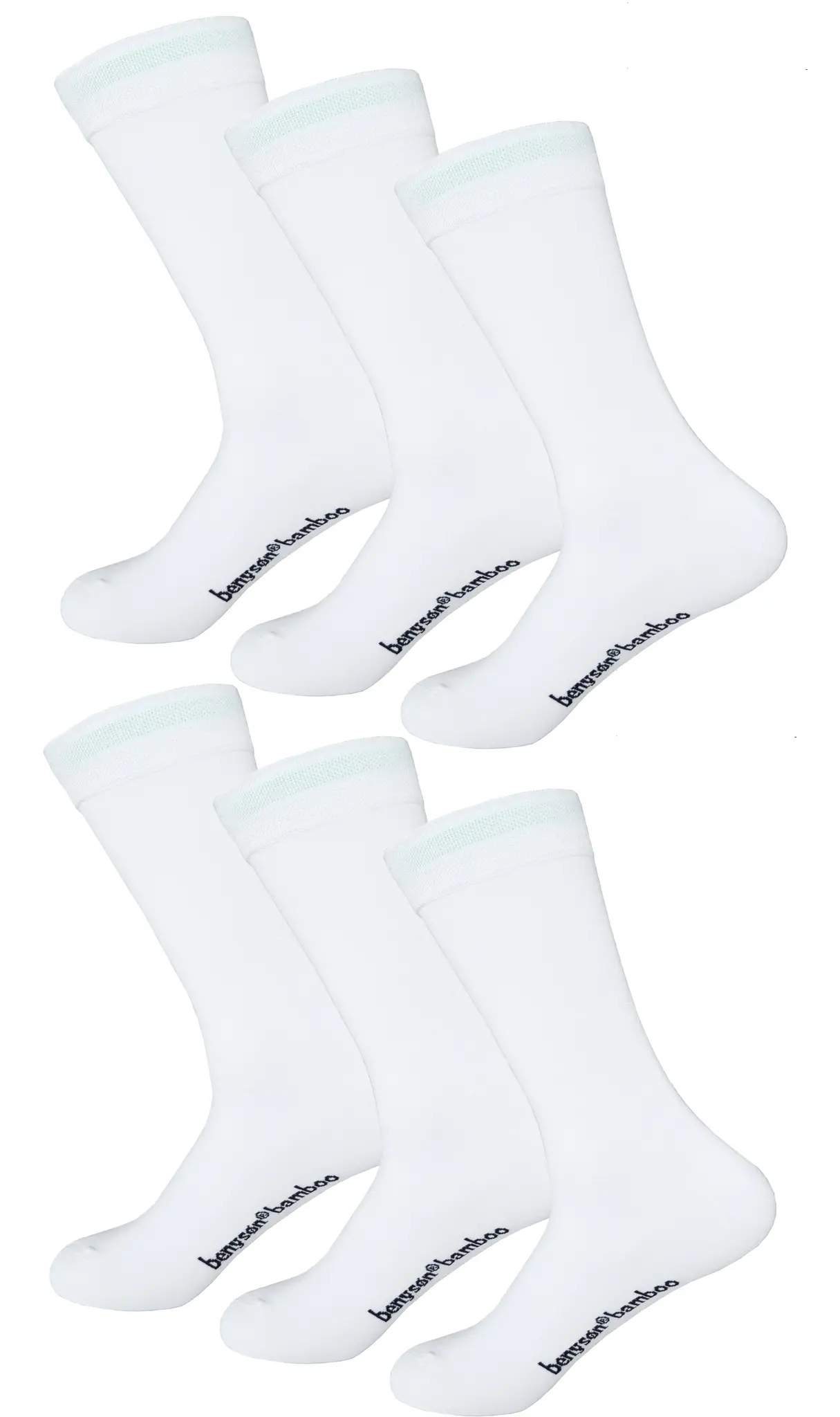 BENYSΓN 6-paar Bamboe sokken - Naadloos - Dames & Heren - Comfortabele sokken - Zwart - Blauw - Anti zweet