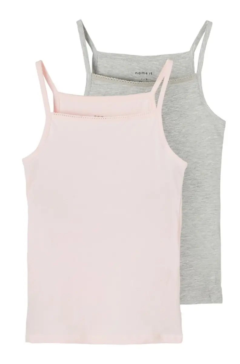 Name it 2-pak meisjes hemdjes - Spaghetti bandjes - Kinder basic katoenen onderhemd Name it 2-pak meisjes hemdjes - Spaghetti bandjes - Kinder basic katoenen onderhemd