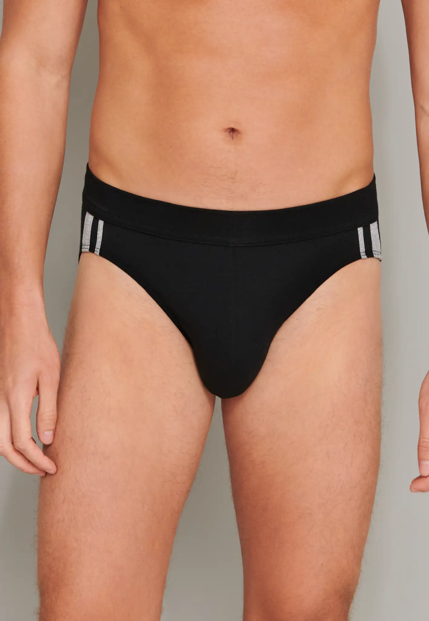 Schiesser 3-pack heren Rio slip 95/5 - Stripe - Hoog opgesneden heren onderbroek - Stoffen band - Biologisch katoen