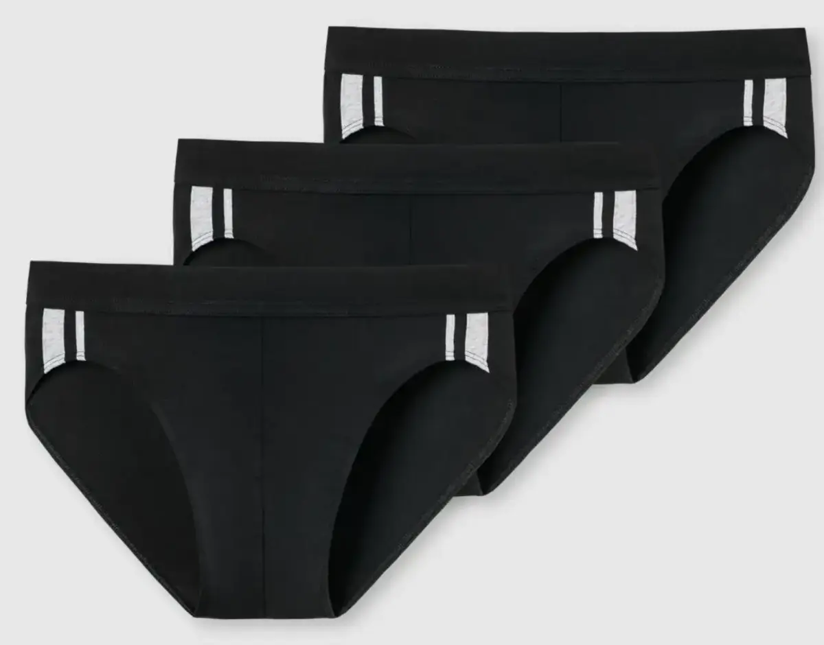 Schiesser 3-pack heren Rio slip 95/5 - Stripe - Hoog opgesneden heren onderbroek - Stoffen band - Biologisch katoen Schiesser 3-pack heren Rio slip 95/5 - Stripe - Hoog opgesneden heren onderbroek - Stoffen band - Biologisch katoen