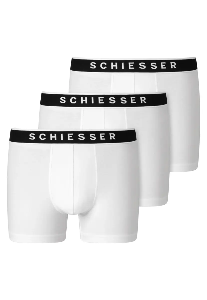 Schiesser 3-pack heren boxershorts 95/5 - Katoen - Mannen ondergoed Biologisch katoen - Elastische band - Duurzaam