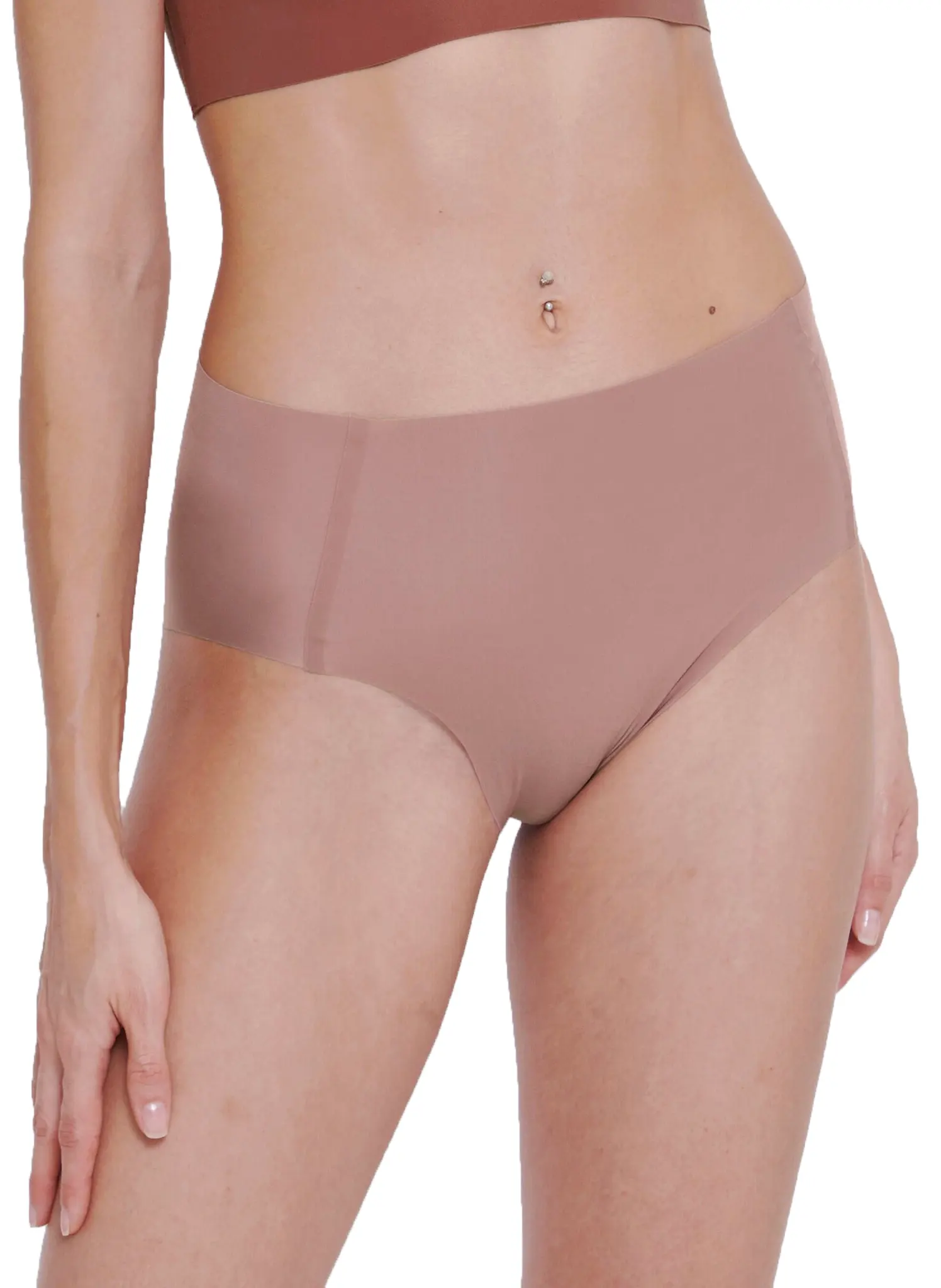 Sloggi Zero Feel taille slip dames 2.0 - High waist - Hoge naadloze dames onderbroek - Katoenen kruisje - Schijnt niet door - Zwart - Huidskleur - Donkerblauw