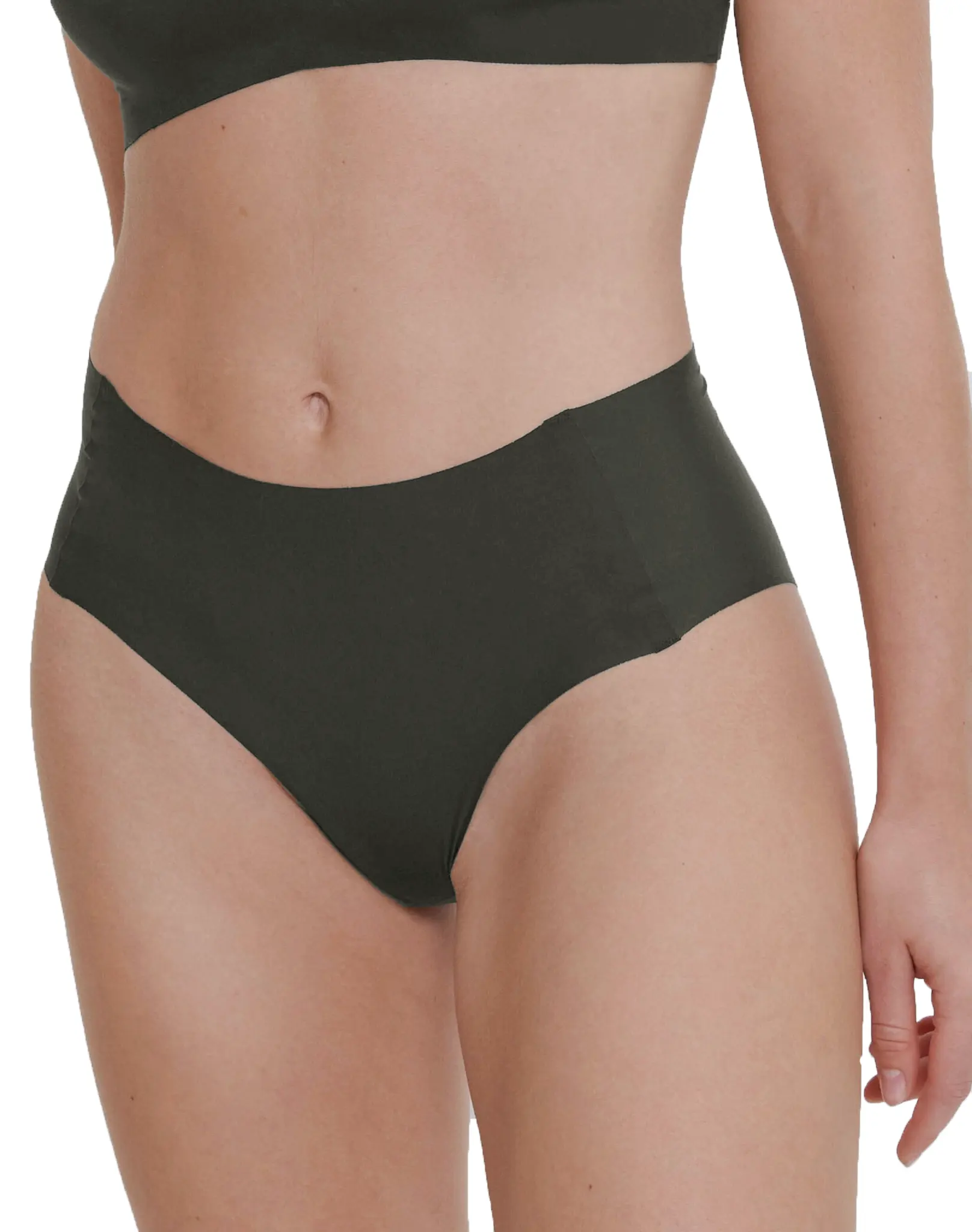 Sloggi Zero Feel taille slip dames 2.0 - High waist - Hoge naadloze dames onderbroek - Katoenen kruisje - Schijnt niet door - Zwart - Huidskleur - Donkerblauw