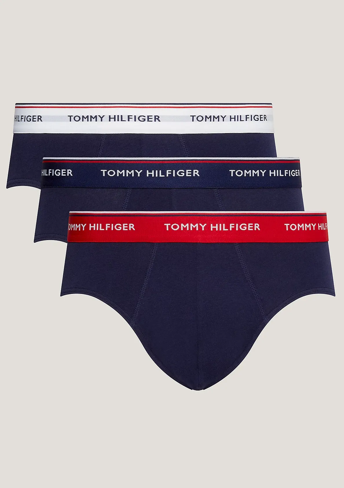 Tommy Hilfiger 3-Pack Heren slips - Hip Brief - Heup heren onderbroeken elastisch katoen
