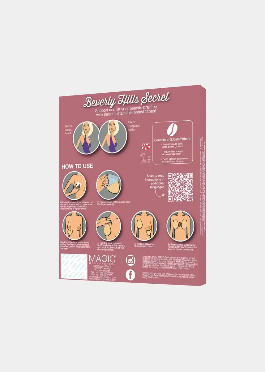 Magic BH Liftende Boob tape - BH tape - Beverly Hills - Bh zonder achterkant - Plak bh Magic BH Liftende Boob tape - BH tape - Beverly Hills - Bh zonder achterkant - Plak bh