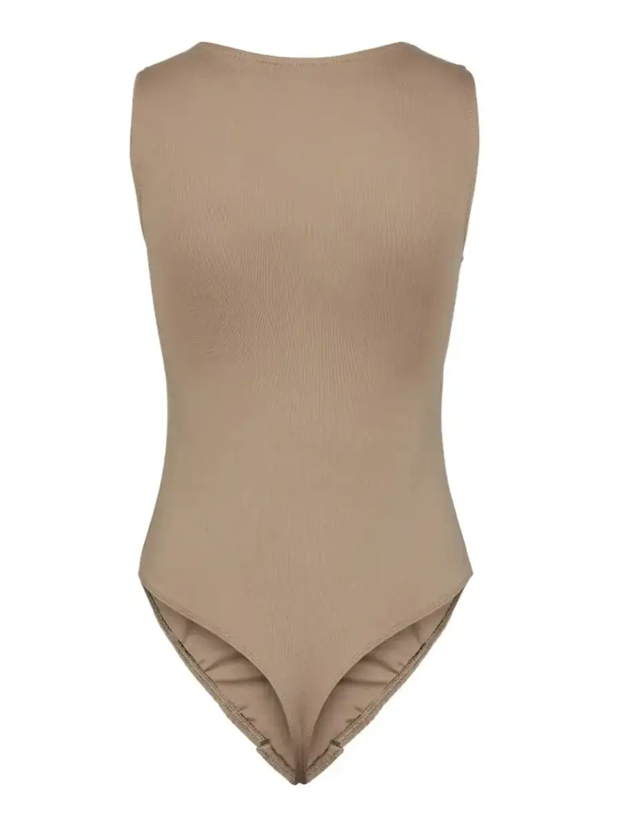 Pieces body hoge hals - Neja - Bodysuit mouwloos - Body zonder mouwen - Naadloos - witte body - zwarte body