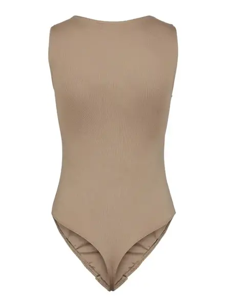 Pieces body hoge hals - Neja - Bodysuit mouwloos - Body zonder mouwen - Naadloos - witte body - zwarte body