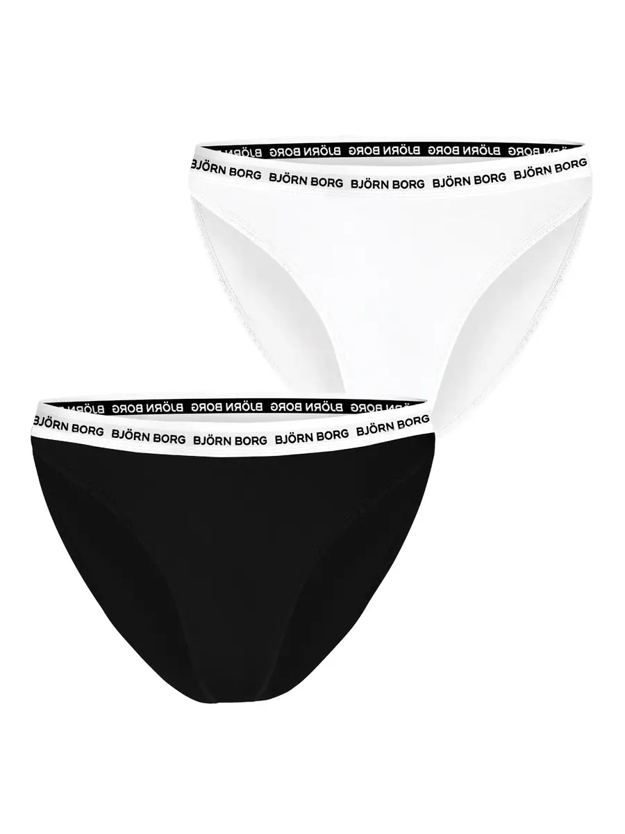 Bjorn Borg 2-pack dames slips - Core Logo - Katoenen dames onderbroeken - Elastische band