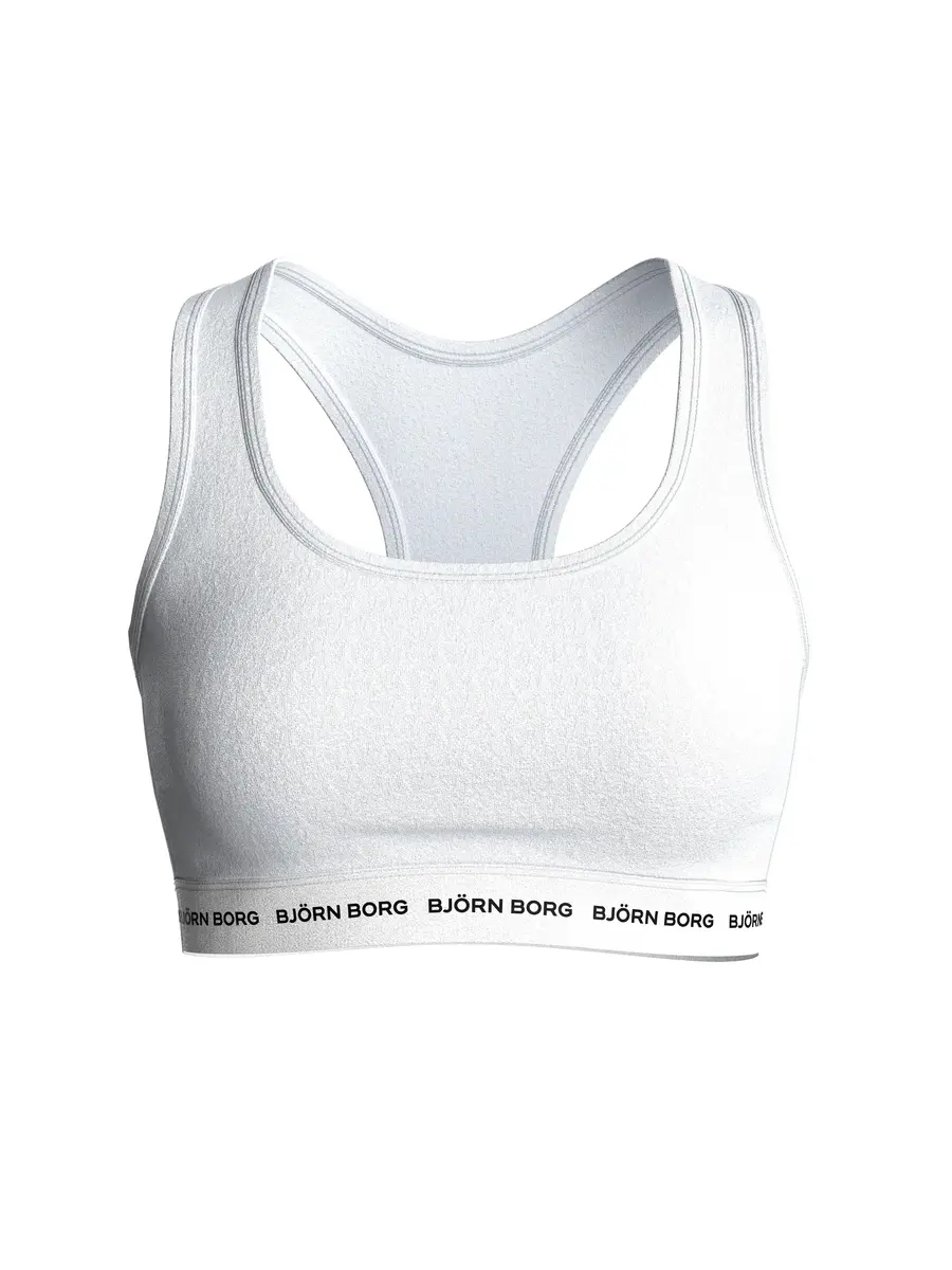 Bjorn Borg Bralette dames - Soft Top - Core Logo - Katoenen Bh top - Elastische band - brede bandjes Bjorn Borg Bralette dames - Soft Top - Core Logo - Katoenen Bh top - Elastische band - brede bandjes