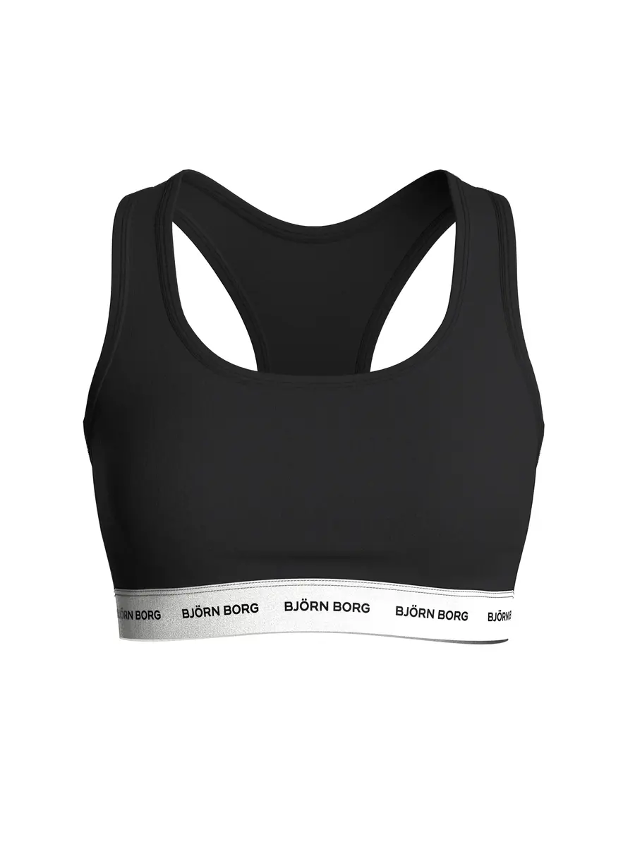 Bjorn Borg Bralette dames - Soft Top - Core Logo - Katoenen Bh top - Elastische band - brede bandjes Bjorn Borg Bralette dames - Soft Top - Core Logo - Katoenen Bh top - Elastische band - brede bandjes