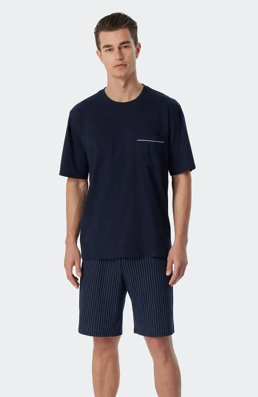 Schiesser heren shortama - Short - Blue