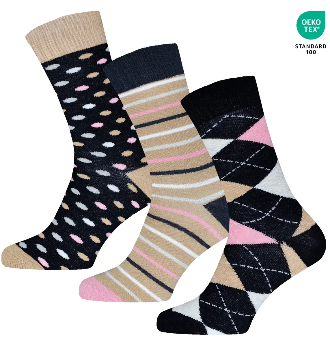 Gianvaglia 3-paar dames sokken - Katoen - Vrolijke en leuke katoenen sokken vrouwen Gianvaglia 3-paar dames sokken - Katoen - Vrolijke en leuke katoenen sokken vrouwen