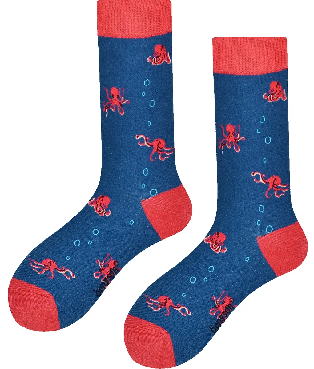 Benyson Sokken Octopus - Organisch katoen 1- Paar - Vrolijke katoenen sokken met leuke en grappige print - Dames - Heren Benyson Sokken Octopus - Organisch katoen 1- Paar - Vrolijke katoenen sokken met leuke en grappige print - Dames - Heren