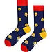 Benyson Sokken Hamburger - Organisch katoen 1- Paar - Vrolijke katoenen sokken met leuke en grappige print - Dames - Heren - Blauw