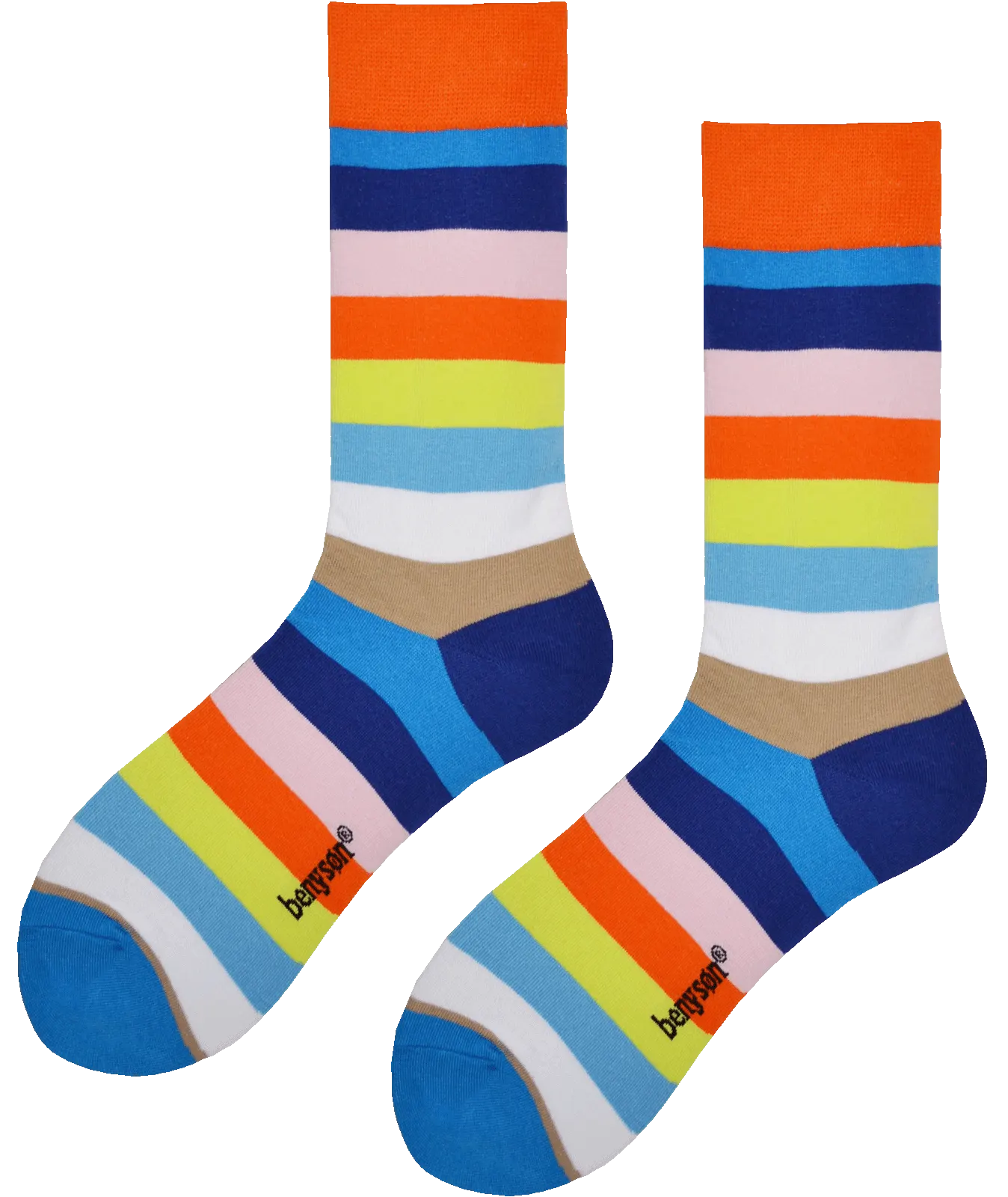 Benyson Sokken Regenboog - Organisch katoen 1- Paar - Vrolijke katoenen sokken met leuke en grappige print - Dames - Heren