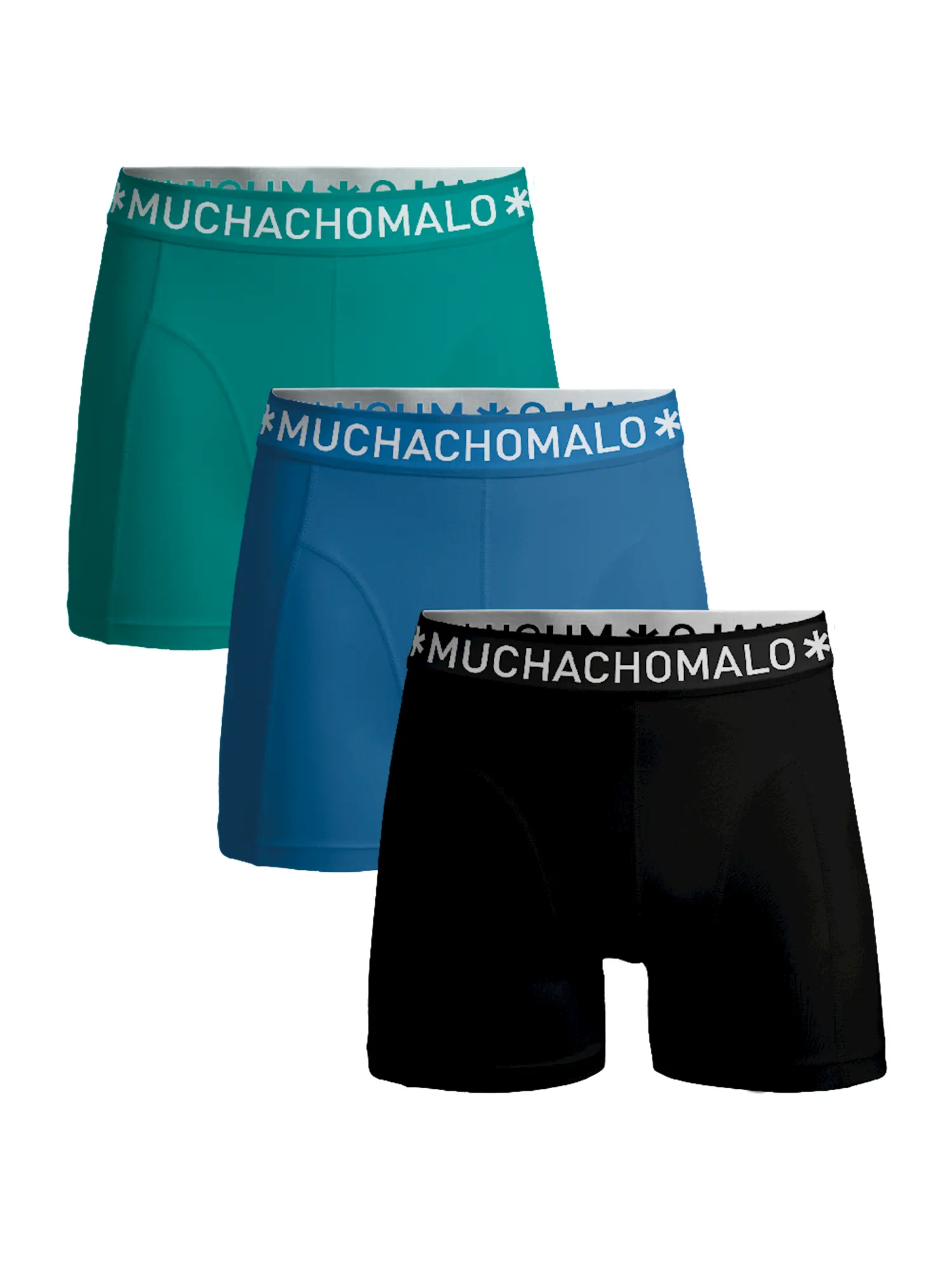 Muchachomalo 3-Pack Heren Boxershort - Solid - Gekleurde heren onderbroeken merk