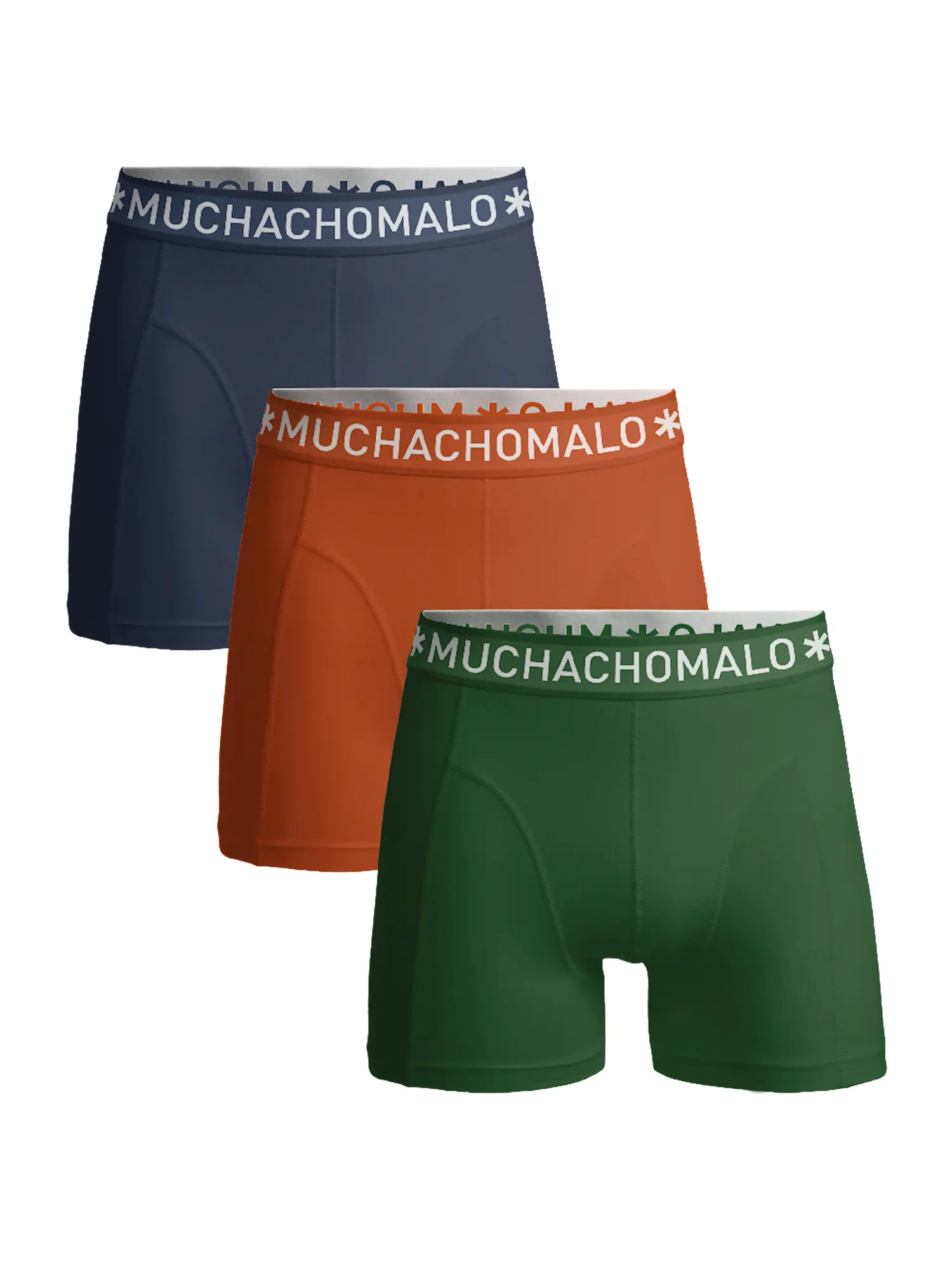 Muchachomalo 3-Pack Heren Boxershort - Solid - Gekleurde heren onderbroeken merk