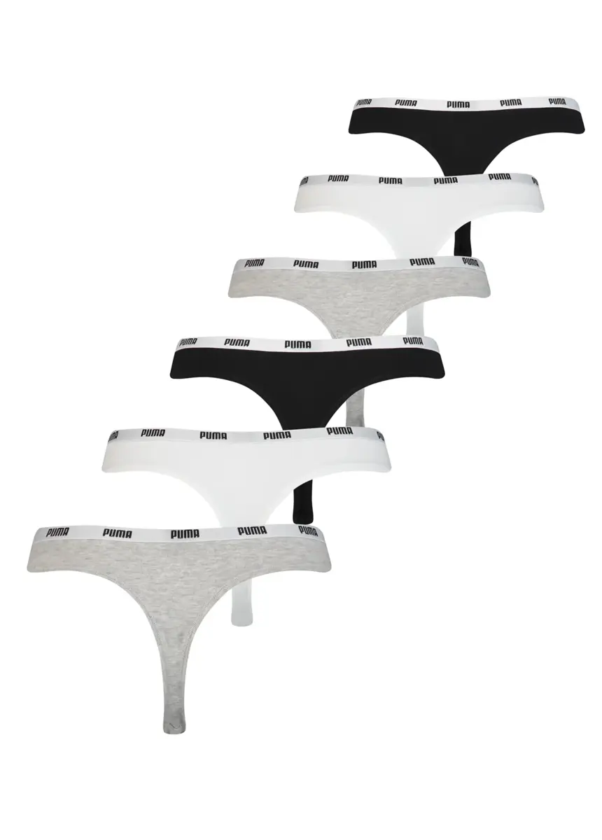 Puma 6-Pack dames strings - Katoenen strings dames multipack - Voordeelverpakking Puma 6-Pack dames strings - Katoenen strings dames multipack - Voordeelverpakking