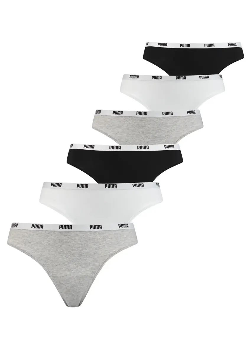 Puma 6-Pack dames strings - Katoenen strings dames multipack - Voordeelverpakking Puma 6-Pack dames strings - Katoenen strings dames multipack - Voordeelverpakking