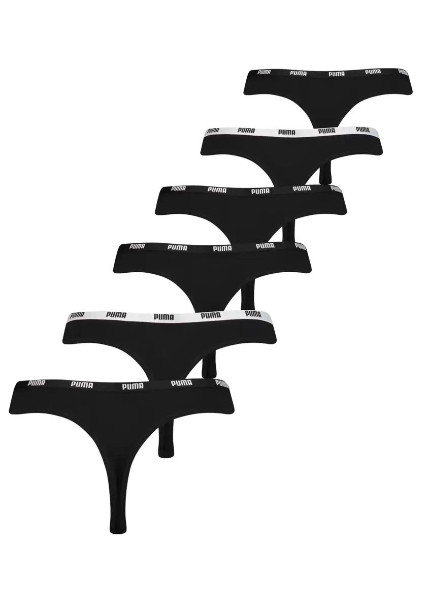 Puma 6-Pack dames strings - Katoenen strings dames multipack - Voordeelverpakking Puma 6-Pack dames strings - Katoenen strings dames multipack - Voordeelverpakking