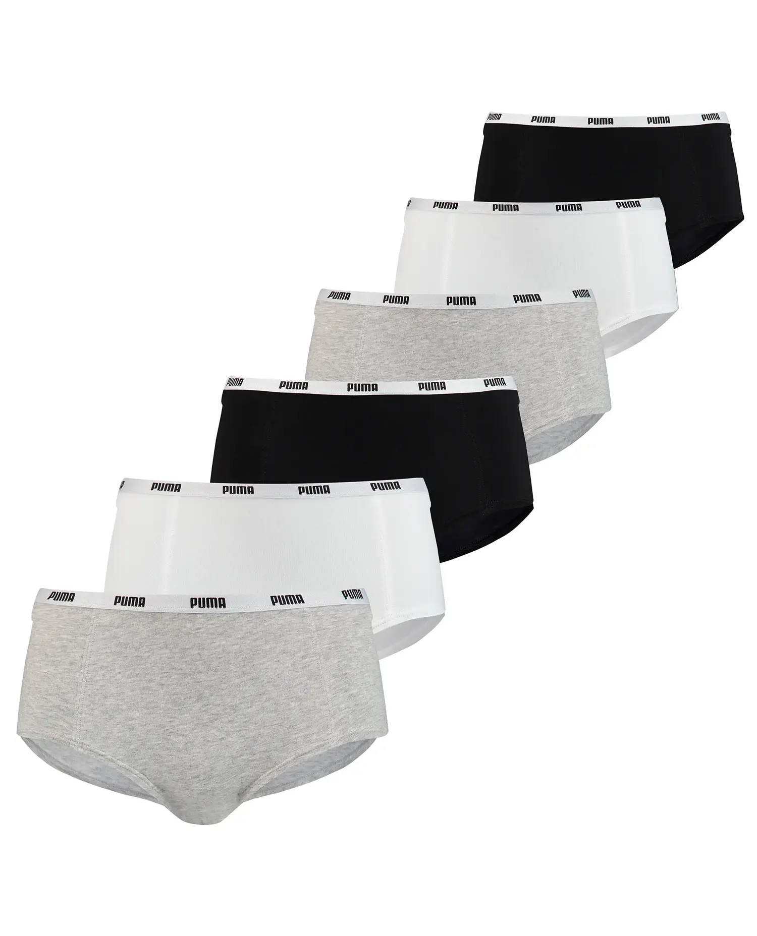 Puma 6-Pack dames mini boxershorts - Multipack katoenen dames onderbroeken - Vrouwen ondergoed