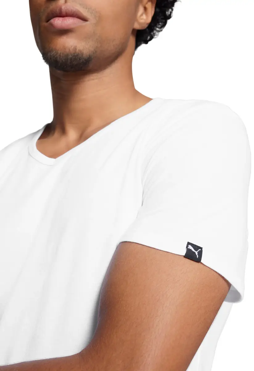 Puma 2-pack heren basic ondershirts - V-hals - Slim Fit heren T-shirt katoen Puma 2-pack heren basic ondershirts - V-hals - Slim Fit heren T-shirt katoen