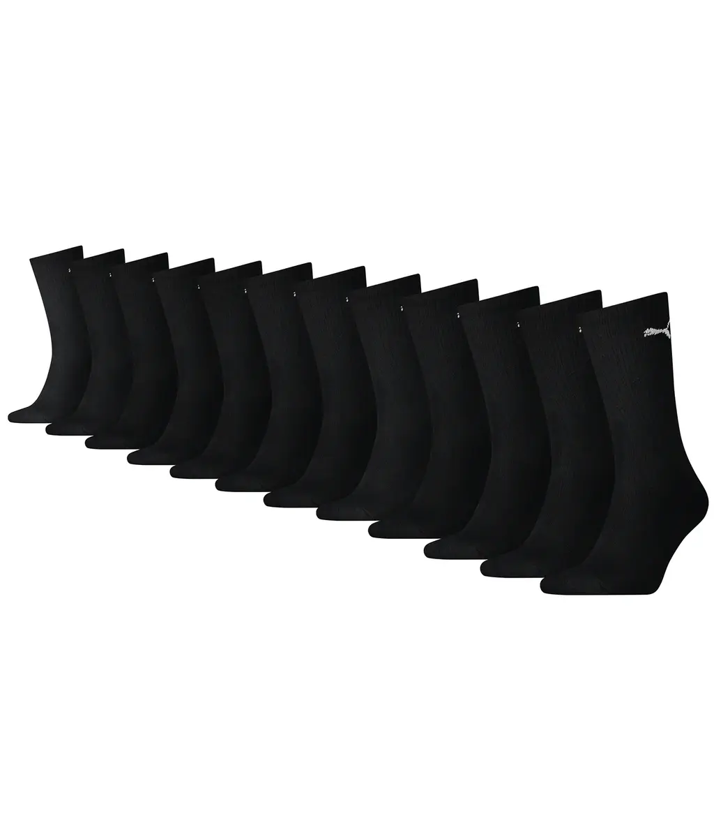 Puma 12-paar Crew sport sokken - Multipack sport sokken voor dames en heren - Zwart - Combi - Voordeelverpakking Puma 12-paar Crew sport sokken - Multipack sport sokken voor dames en heren - Zwart - Combi - Voordeelverpakking
