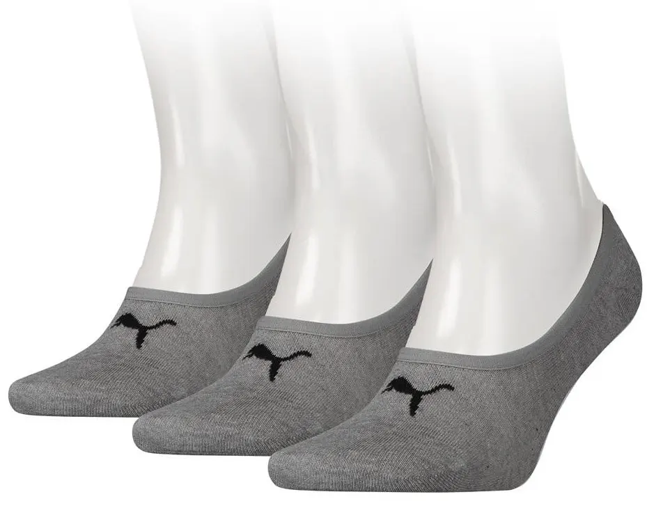 Puma 3 paar footies sokken - Invisible - Lage katoenen Sneaker sokken - Invisible