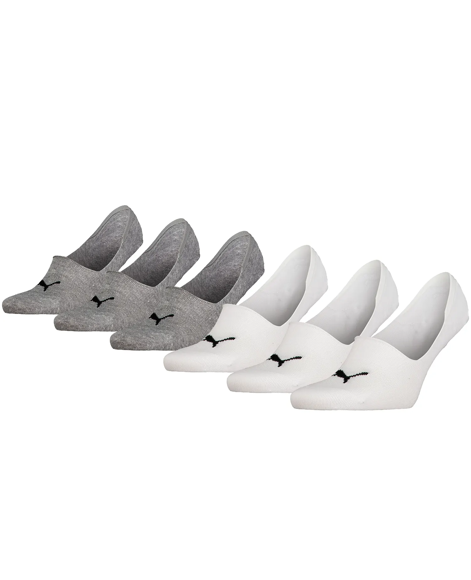Puma 6-paar footies sokken - Lage sneaker sokken - Voordeelverpakking kousenvoetjes - Sokken voor in loafers