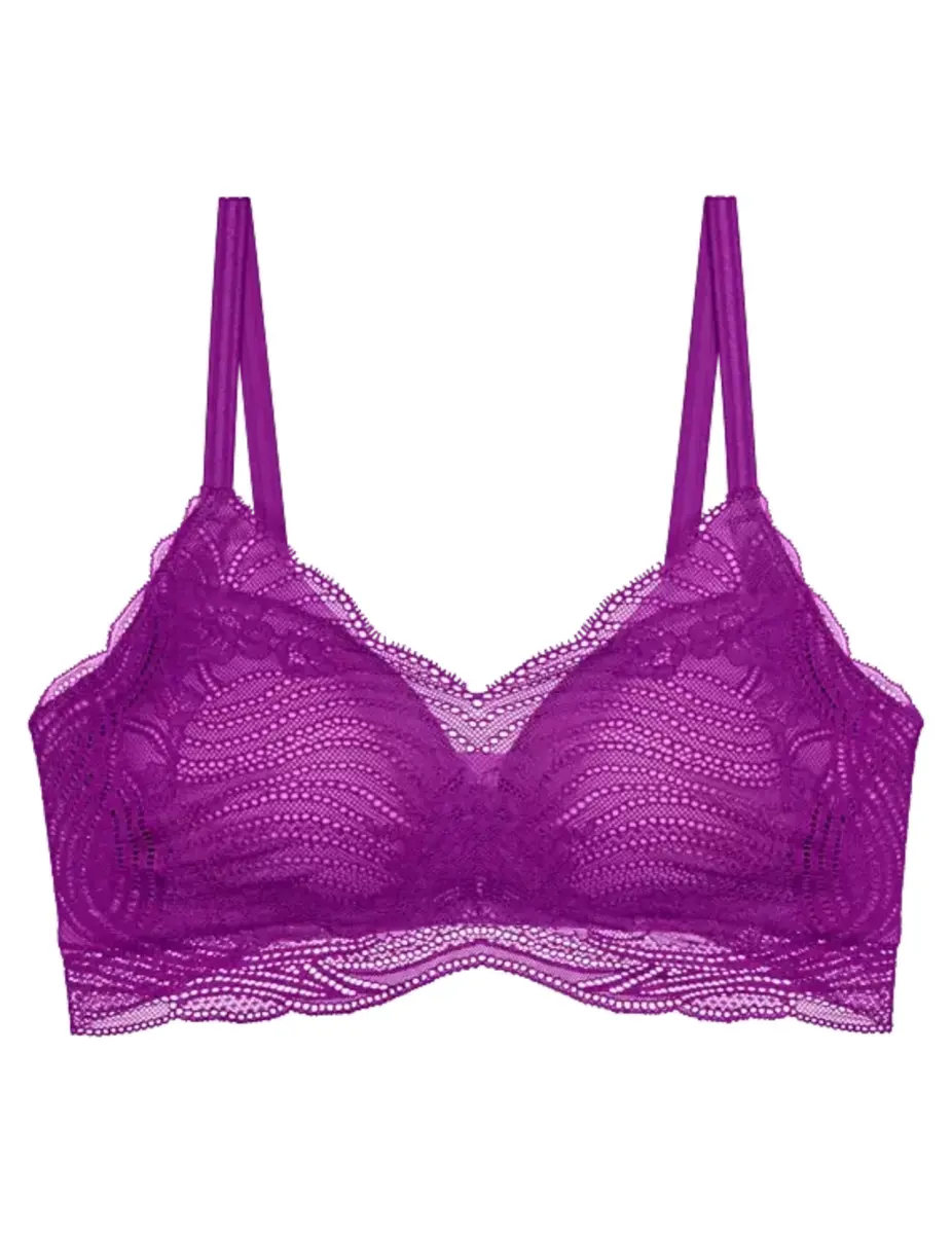 Triumph Lift Smart push up Bh zonder beugel - kanten Beugelloze bh met smalle bandjes - voorgevormd Triumph Lift Smart push up Bh zonder beugel - kanten Beugelloze bh met smalle bandjes - voorgevormd