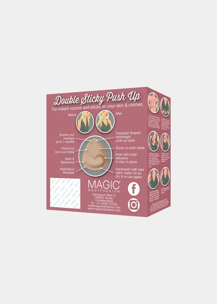 Magic BH Dubbelzijdige Sticky Push up Pads - Losse Bh vullingen Magic BH Dubbelzijdige Sticky Push up Pads - Losse Bh vullingen