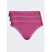 Nina von C 3-pack dames Jazzpant - Kant - Roze