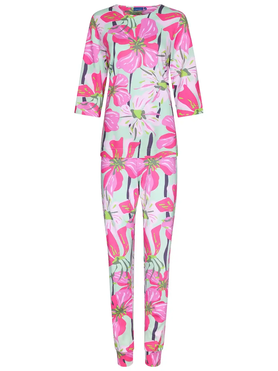 Pastunette dames pyjama - Summer Pink Flower - Zomer pyjama katoen korte mouw Pastunette dames pyjama - Summer Pink Flower - Zomer pyjama katoen korte mouw