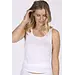Nina von C modal dames hemd - breed bandje - wit en zwart onderhemd - Singlet vrouwen - Wit