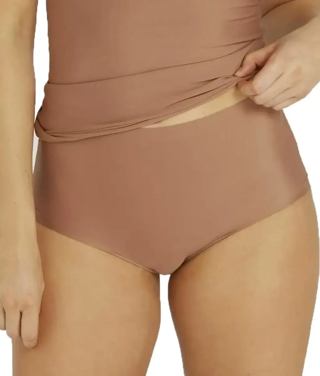 Ten Cate Secrets Maxi slip dames - Invisible - Colours - Hoge dames taille slips - Onzichtbaar - Naadloos beige slips