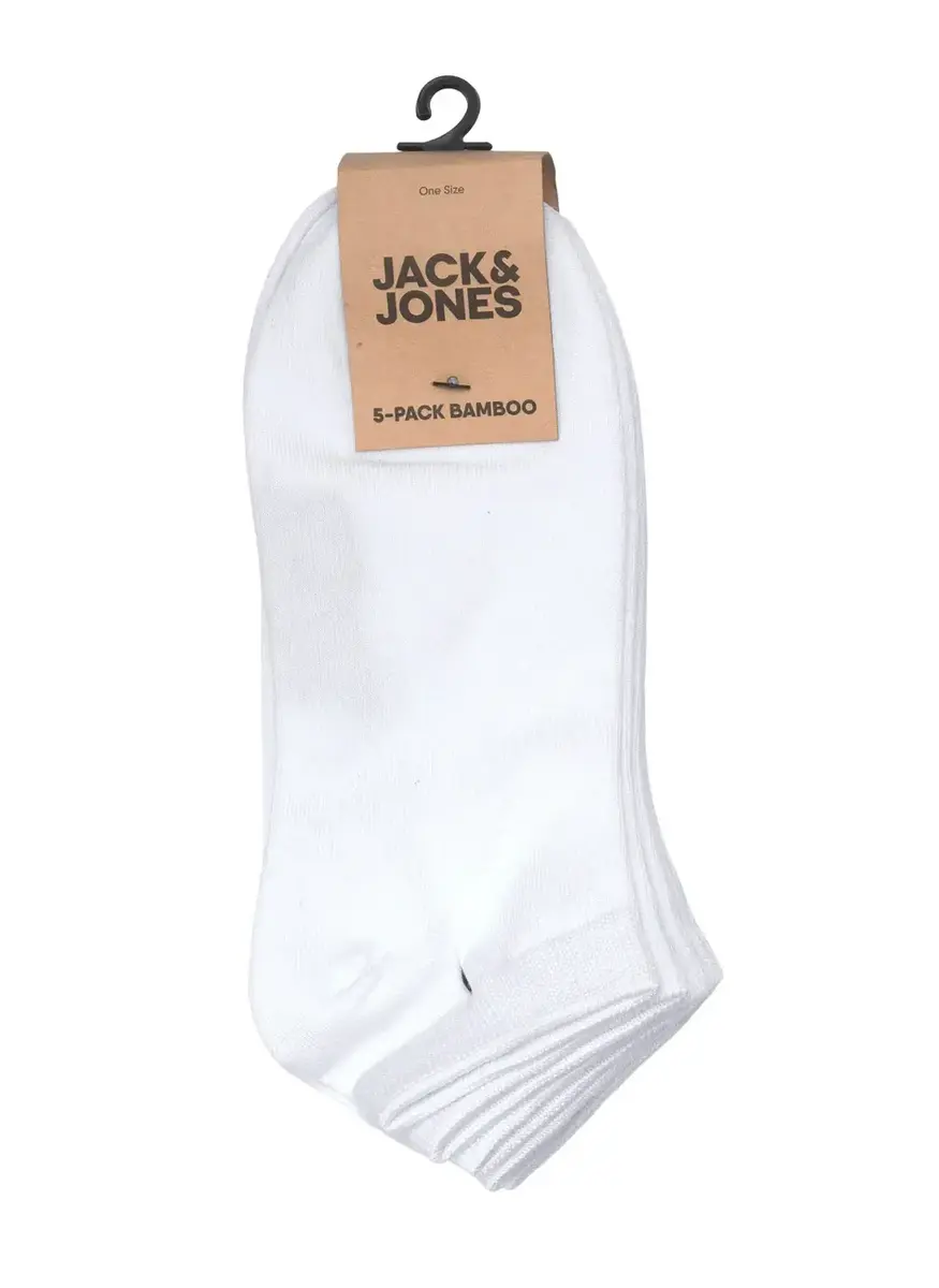 Jack & Jones 5-paar lage sneaker sokken Bamboe - Heren bamboe enkelsokken - Multipack Jack & Jones 5-paar lage sneaker sokken Bamboe - Heren bamboe enkelsokken - Multipack