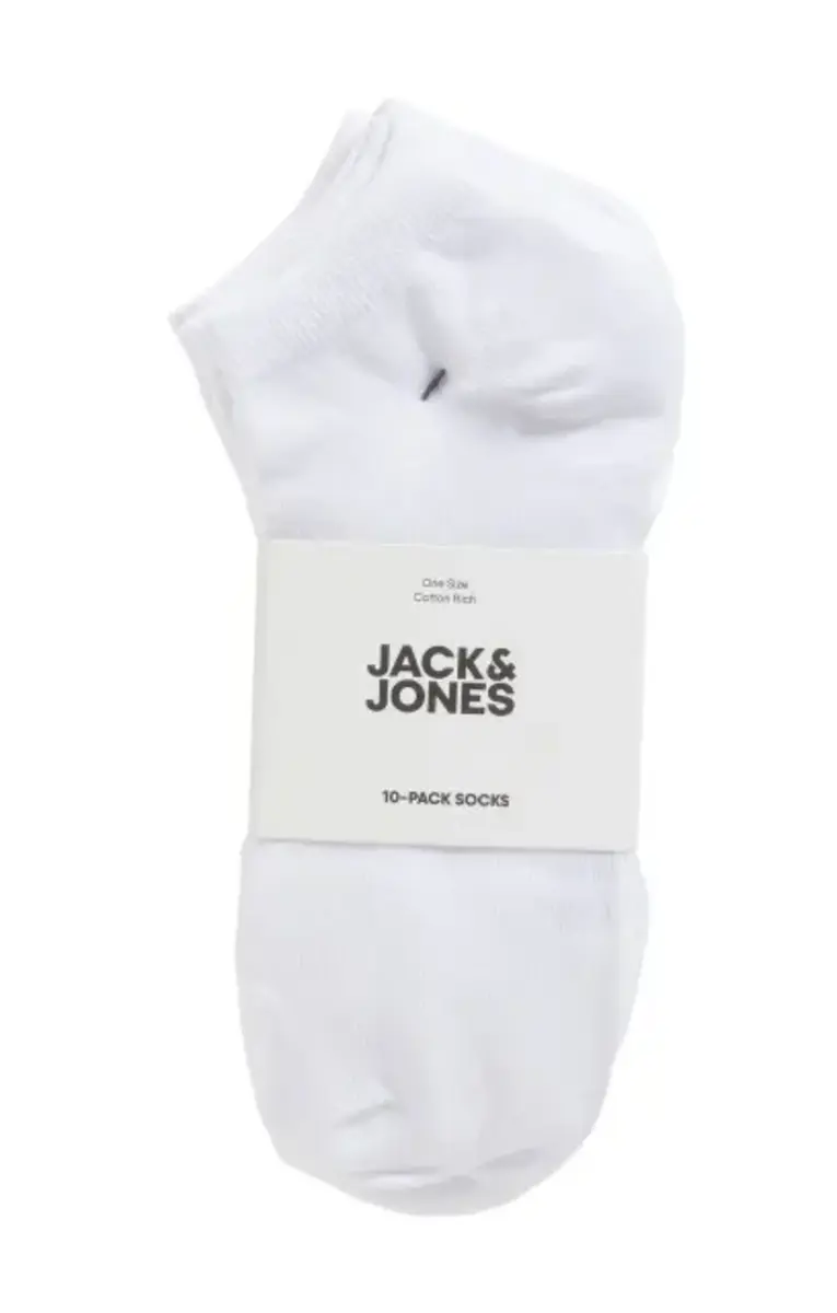 Jack & Jones 10-Pack sneaker sokken heren katoen - Voordeelverpakking enkelsokken - Multipack