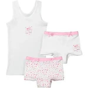 Funderwear meisjes ondergoed - meisjes setje - Alpaca - 2 Boxershorts en hemd setje kind Funderwear meisjes ondergoed - meisjes setje - Alpaca - 2 Boxershorts en hemd setje kind