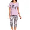 Rebelle capri pyjama dames - Lila Flower