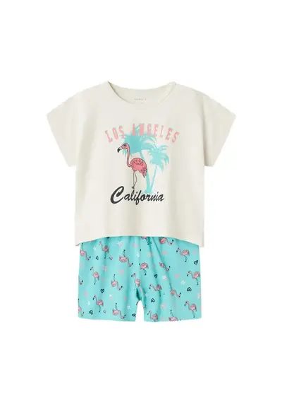Name-It meisjes shortama - Flamingo Name-It meisjes shortama - Flamingo
