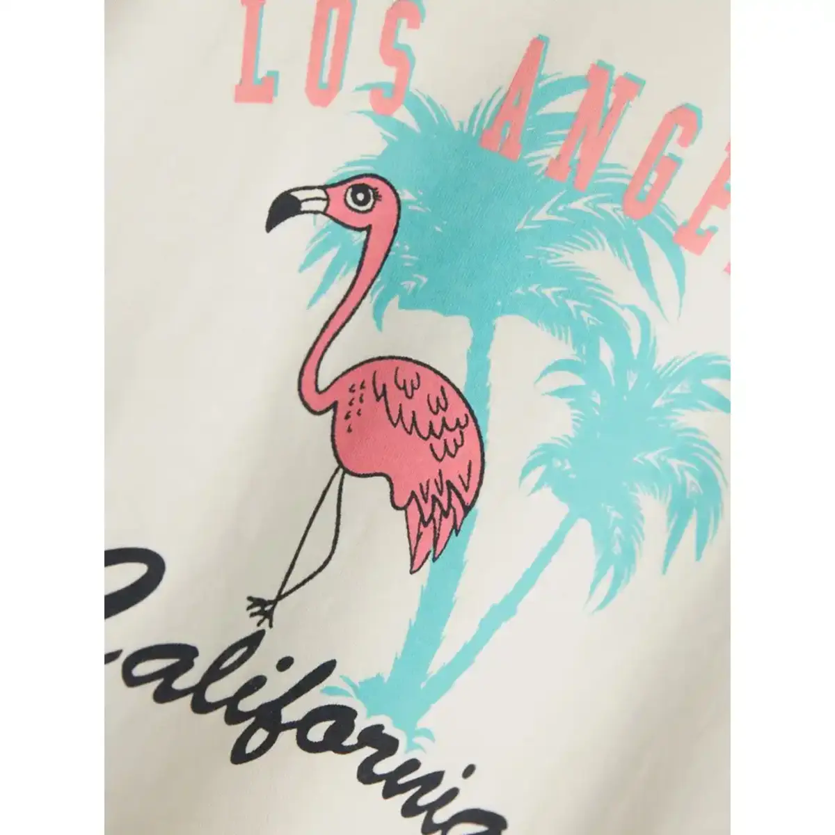 Name-It meisjes shortama - Flamingo - Biologisch katoenen meisjes pyjama - shortama kind