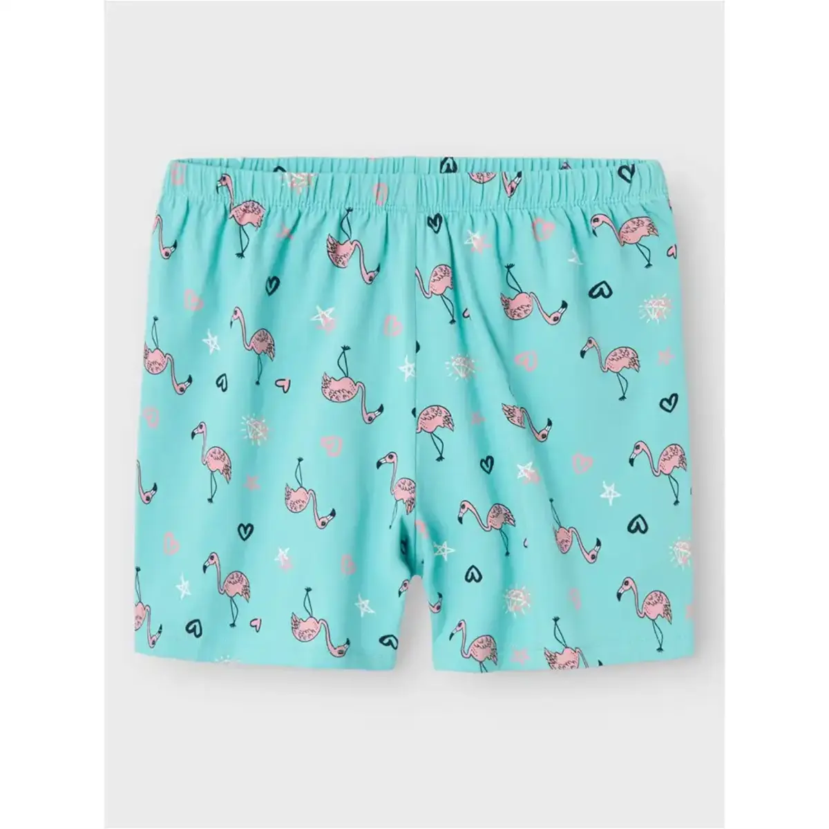 Name-It meisjes shortama - Flamingo - Biologisch katoenen meisjes pyjama - shortama kind