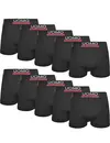 Uomo 10-Pack Heren Boxershort microfiber naadloos - Uni Black - Zwarte multipack heren onderbroeken - Voordeelverpakking goedkope boxershorts - herenondergoed