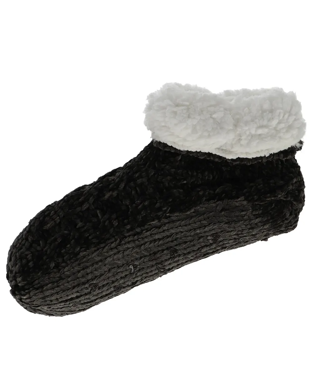 Basset huis slof - Huissokken met Antislip - gebreid - Fleece Bedsokken - Slofsokken