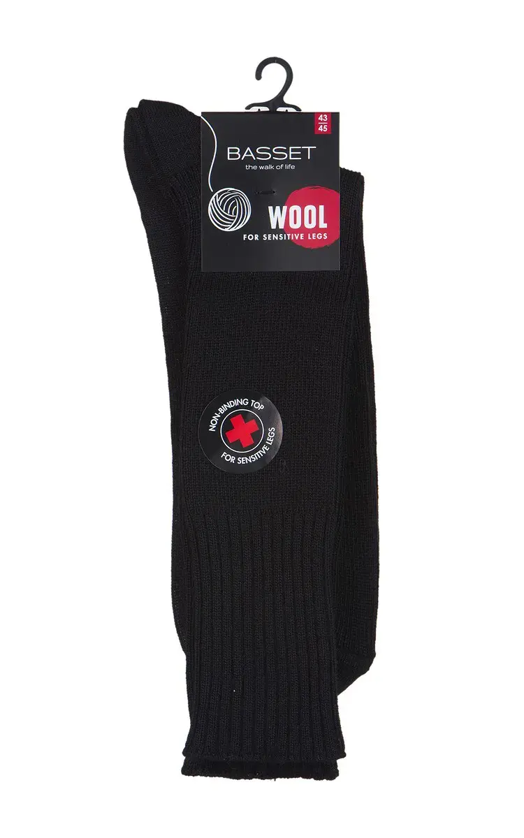 Basset wollen sokken zonder elastiek - Diabetes & medische sokken - Anti knel boord Basset wollen sokken zonder elastiek - Diabetes & medische sokken - Anti knel boord