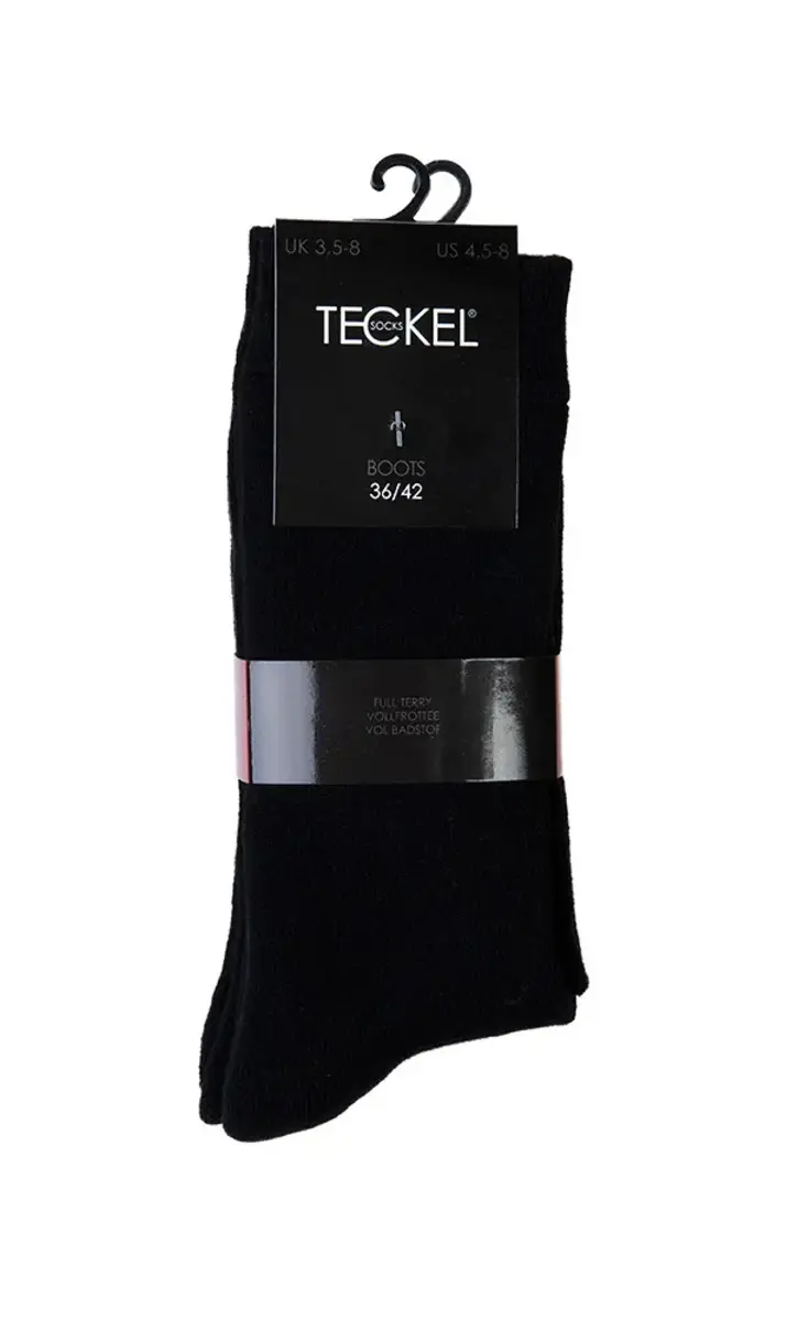 Teckel 2-paar Badstof sokken dames - Geheel badstof - Warme winter sokken - Huissokken