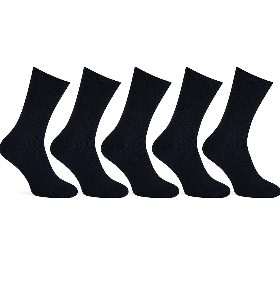 Primair 5-paar heren sport sokken - Katoen - Zwart & wit