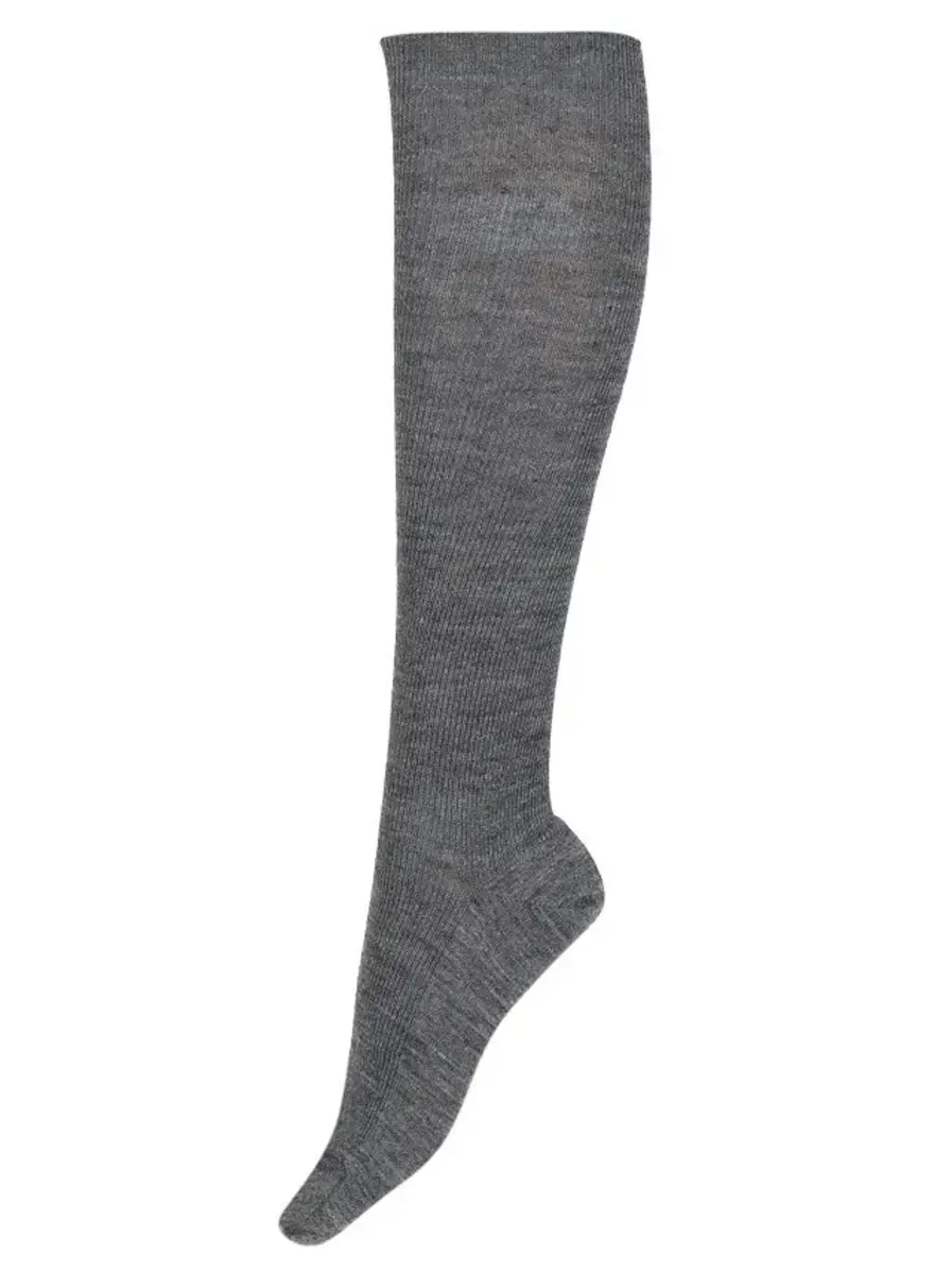 Basset kniekous wol heren - zwart - Hoge warme winter kniekous